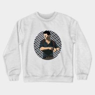 Nathan striped background Crewneck Sweatshirt